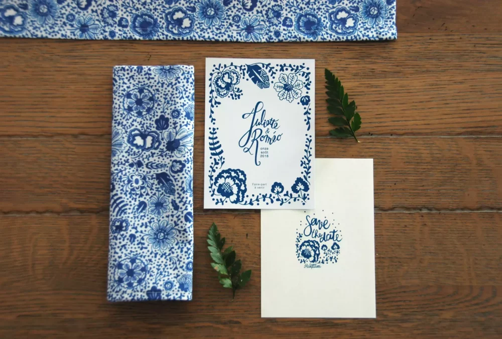 Mariage Blue Delft -  - Carole Rampinetta - Save the date min scaled scaled